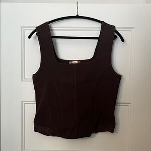 Bailey 44 Chocolate Brown Crop Top